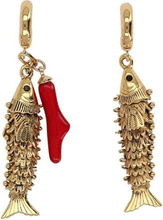 Isabel Marant Gold Fish Drop Earrings