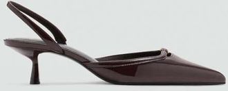 Mango Scarpe tacco kitten vernice bordeaux - Donna - 35 - MANGO