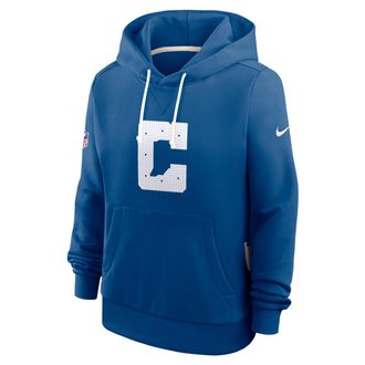 Nike Indianapolis Colts Sideline Nike Womens Dri-FIT NFL Pullover Hoodie in Blue | 03C34LB98-A0M