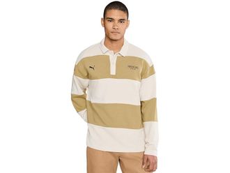 Puma Porsche Legacy Lifestyle Crew Striped Knit Top Mens Sweatshirt Coffee Milk : 2XL, Cotton/Polyester