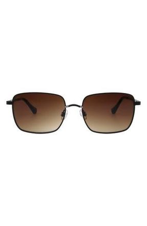 Florence By Mills 54mm Square Sunglasse in Matte Black at Nordstrom Rack