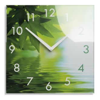 OEM Reloj De Pared Moderno Para El Sal&oacute;n Con Dise&ntilde;o De Hojas De Arce