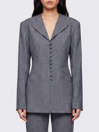 Ganni Blazer a monopetto in misto lana