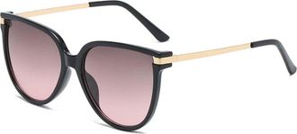 Generic Cat Eye Round Frame Sunglasses, Men and For Women Large Frame Street Photography Outdoor (Color : B, Size : Medium)