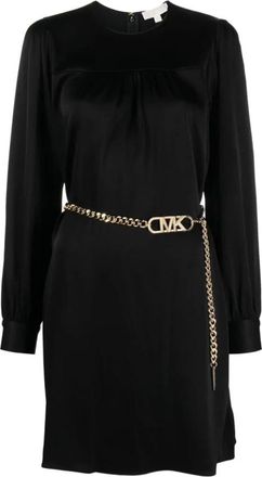 Michael Kors Empire Chain Mini Jurk Zwart - Dames - Korte kleedjes - Zwart - XS - Kleedjes