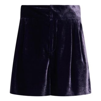 Alberta Ferretti Dames, Korte broeken, Paars, Maat: S Zijde