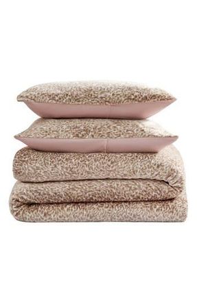 Jessica Simpson Pink Animal Print Duvet Set in Blush Pink at Nordstrom Rack, Size Full/queen