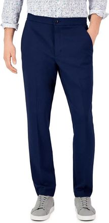 Alfani Suit Pants Mens Blue Stretch Flat Front Slash Pocket Formal UPS1038