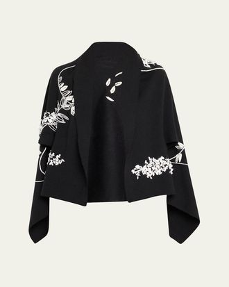 Bernadette Shirene Embroidered Cashmere Shawl