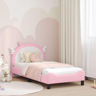 vidaXL vidaXL Struttura letto bambini con testata Rosa 80 x 160 cm PU