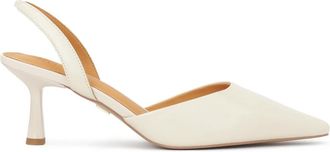 Kazar Cutout pumps met open bovenkant en open hakken - Dames - Pumps - Wit - 35 EU - Leer - Schoenen
