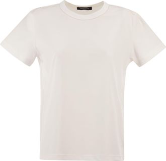 Fabiana Filippi Jersey-T-Shirt mit leuchtendem Faden