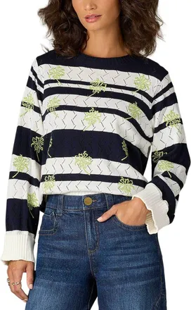 Wit & Wisdom Wit & Wisdom Double Layer Round Neck Sweater