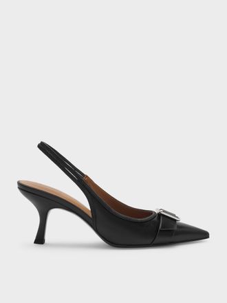 Charles & Keith Anita Buckled Pointed Slingback Pumps