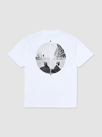 Polar Skate Co. Fill Logo Happy Sad T-Shirt weiss