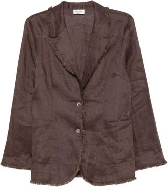 P.A.R.O.S.H. Beach 26 Blazer - Dames - Blazers - Bruin - L - Nylon - Jassen