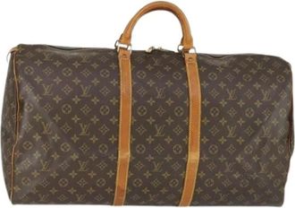 Louis Vuitton Pre-owned Weekend Bags, female, Brown, Size: ONE SIZE Pre-owned Vintage Canvas Weekend Bag