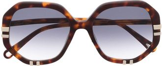 Chloé round-frame sunglasses - women - Acetate - 55 - Brown