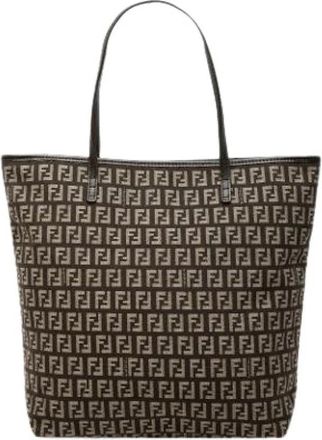 Fendi Pre-owned Tote Bag - Dames - Vintage Shopper - Bruin - ONE Size - Leer - Vintage