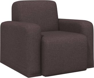 vidaXL Sill&oacute;n Marr&oacute;n Oscuro Tela Vidaxl