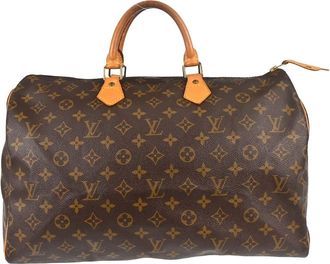 Louis Vuitton Speedy Monogram Brown Canvas Handbag (Pre-Owned)
