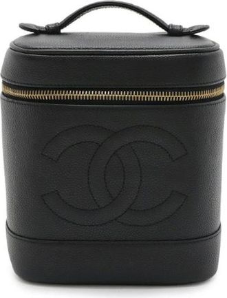 Chanel Pre-owned Handbags, female, Black, Size: ONE SIZE Pre-owned Vintage Leather Handbag
