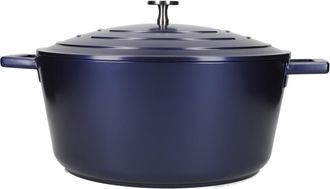 MasterClass Cazuela Con Tapa, Grande 5l/28 Cm, Aluminio Fundido Ligero, Apta Para Horno Y Placa De Inducci&oacute;n, Azul