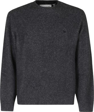 Carhartt Work in Progress Curtis Sweater - Heren - Ronde hals truien - Zwart - L - Wol - Truien & Vesten