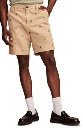 Lucky Brand Embroidered Detail Stretch Twill Shorts at Nordstrom, Size 31