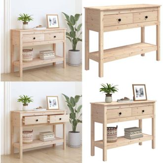 vidaXL Tavolo Consolle 100x35x75 cm in Legno Massello di Pino - Tavolo da ingresso - Tavolo da salotto
