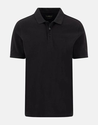 Fynch-Hatton Mens Premium Cotton 2-Ply Polo Shirt Black - Size: 40