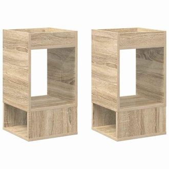 vidaXL Mesa Auxiliar 2 Pcs Roble Sonoma 30 X 30 X 56 Cm Vidaxl