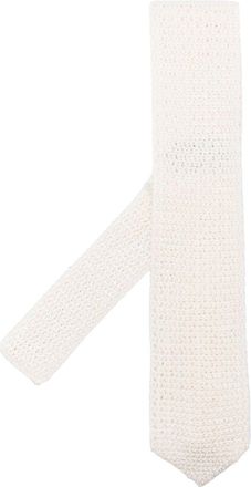 Tom Ford knitted silk tie - men - Silk - One Size - Neutrals