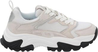 Just Cavalli Sneakers met Su&egrave;de Details Wit Zwart - Dames - Sneakers - Veelkleurig - 37 EU - Su&egrave;de - Schoenen