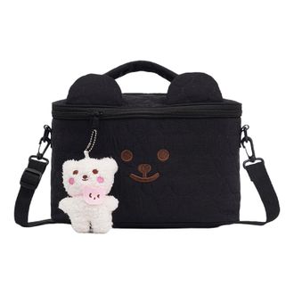 Generic Pufei Cute Shoulder Bags Large Crossbody Bag for Women Work Shopping Travel (Black)