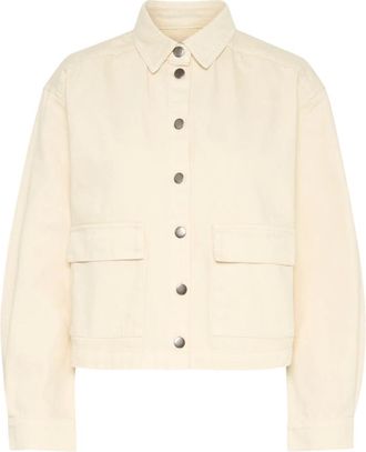 Saint Tropez Ilusz Denim Jacket - Dames - Jassen - Beige - Maat: M Denim