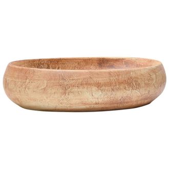 Berkfield Home Countertop Basin Brown Oval 59x40x15 cm Ceramic | Size: 59 x 40 x 15 cm