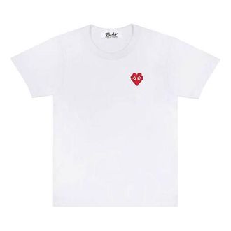 Comme Des Garçons Basic Invasers T-Shirt Red Emblem White AZ-T322-051-3
