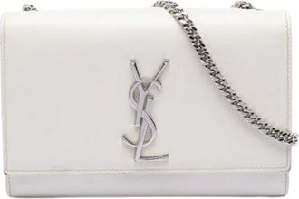 Saint Laurent Pre-owned Cross Body Bags, female, White, Size: ONE SIZE Pre-owned The Kate Crossbody Bag