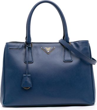 Prada Pre-owned Womens Galleria Tote Bag - Dark Blue Leather - One Size