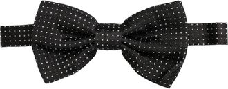 Dolce & Gabbana Polka-Dot Silk Bow Tie - Black