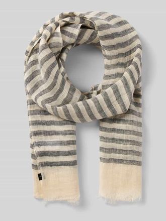 Fraas Leinenschal mit Logo-Detail in Black, Gr&ouml;&szlig;e 1