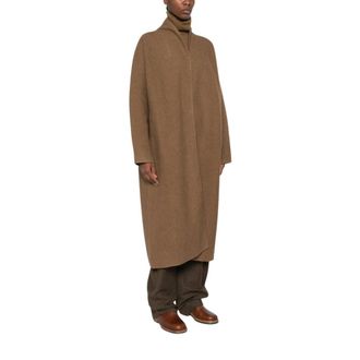 Cortana Cappotto Cardigan Lungo Aperto Davanti - - Coats - Donna - Marrone - S