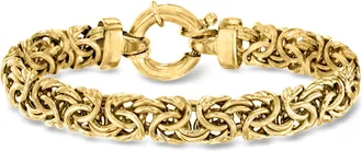 Ross-Simons 18kt Gold Over Sterling Medium Byzantine Bracelet