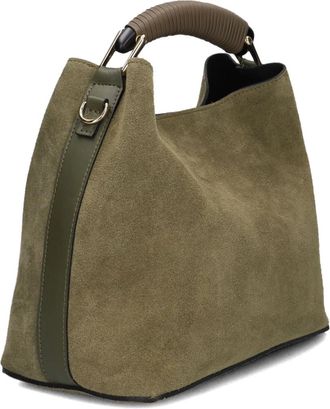 ViaMailBag Joelle Suede - Dames - Handtassen - Groen - ONE Size - Su&egrave;de - Tassen