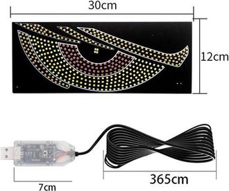 OEM Luces Din&aacute;micas Para Coche ojo De Demonio (juego De 2 Piezas), Pantalla Led Roja, Amarilla Y Blanca, Ajuste Universal Para Camiones Y Turismos