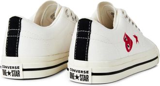 Comme Des Gar&ccedil;ons Womens Comme Des Gar&atilde;&sect;ons Play X Converse One Star Ox Sneakers White Shoes >