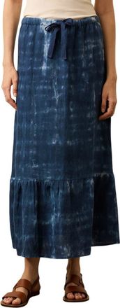 Faherty Sunbeam Linen Drawtring Midi Skirt in Moonlight Tie Dye at Nordstrom Rack, Size Xx-Small