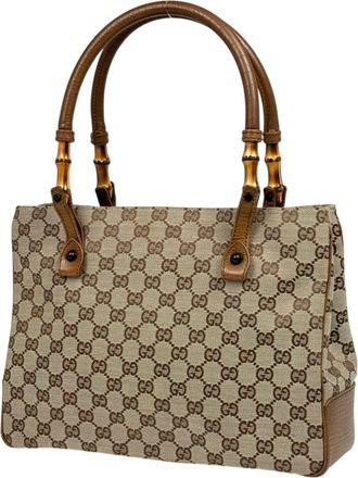 Gucci Brown Bamboo Tote Bag (Pre-Owned)