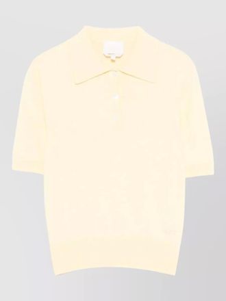 A.P.C. polo collar top silk and nylon